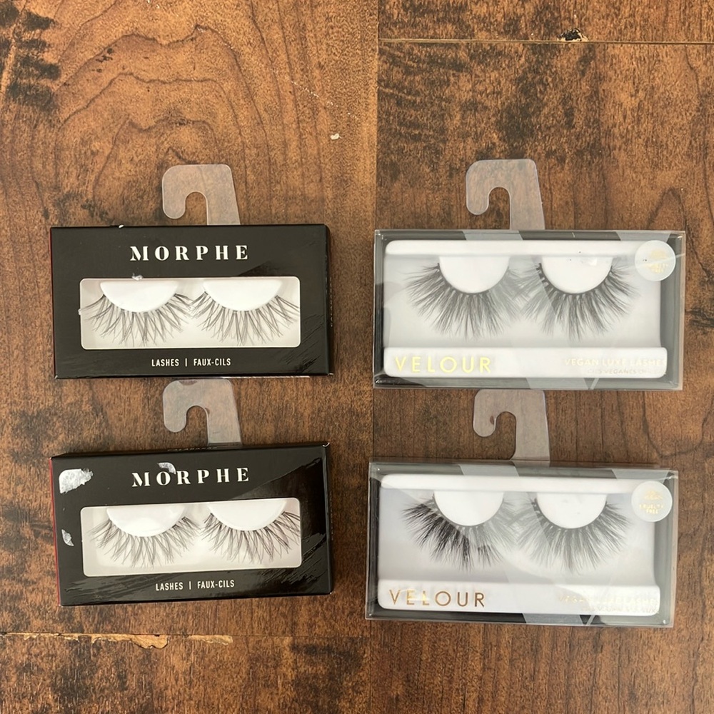 🔥10 for $100🔥 Faux lashes bundle velour and morphe New In Box
